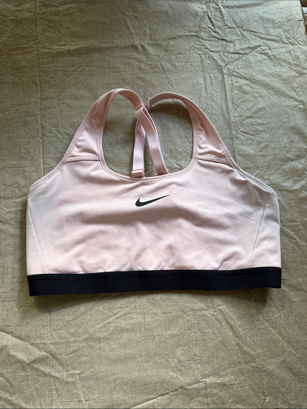 Nike Pink Sports Bra with Black Support Band